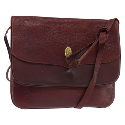 cartier Must de Cartier Shoulder Bag Leather, BURGUNDY, LEATHER, Shoulder bag