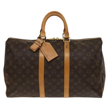 Louis Vuitton Keepall Bag Monogram Canvas, BROWN, CANVAS, Travel bag