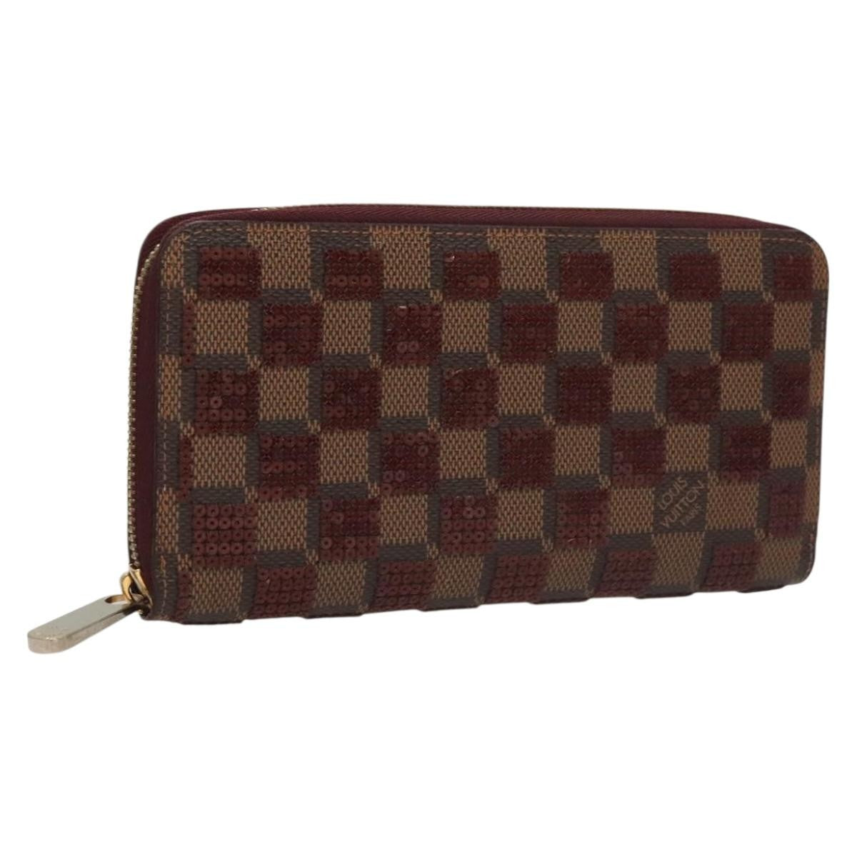 Louis Vuitton Zippy Wallet NM Damier, RED, CANVAS, Wallets