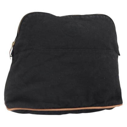 Hermes Bolide Pouch Canvas, BLACK, CANVAS, Clutche & pouche