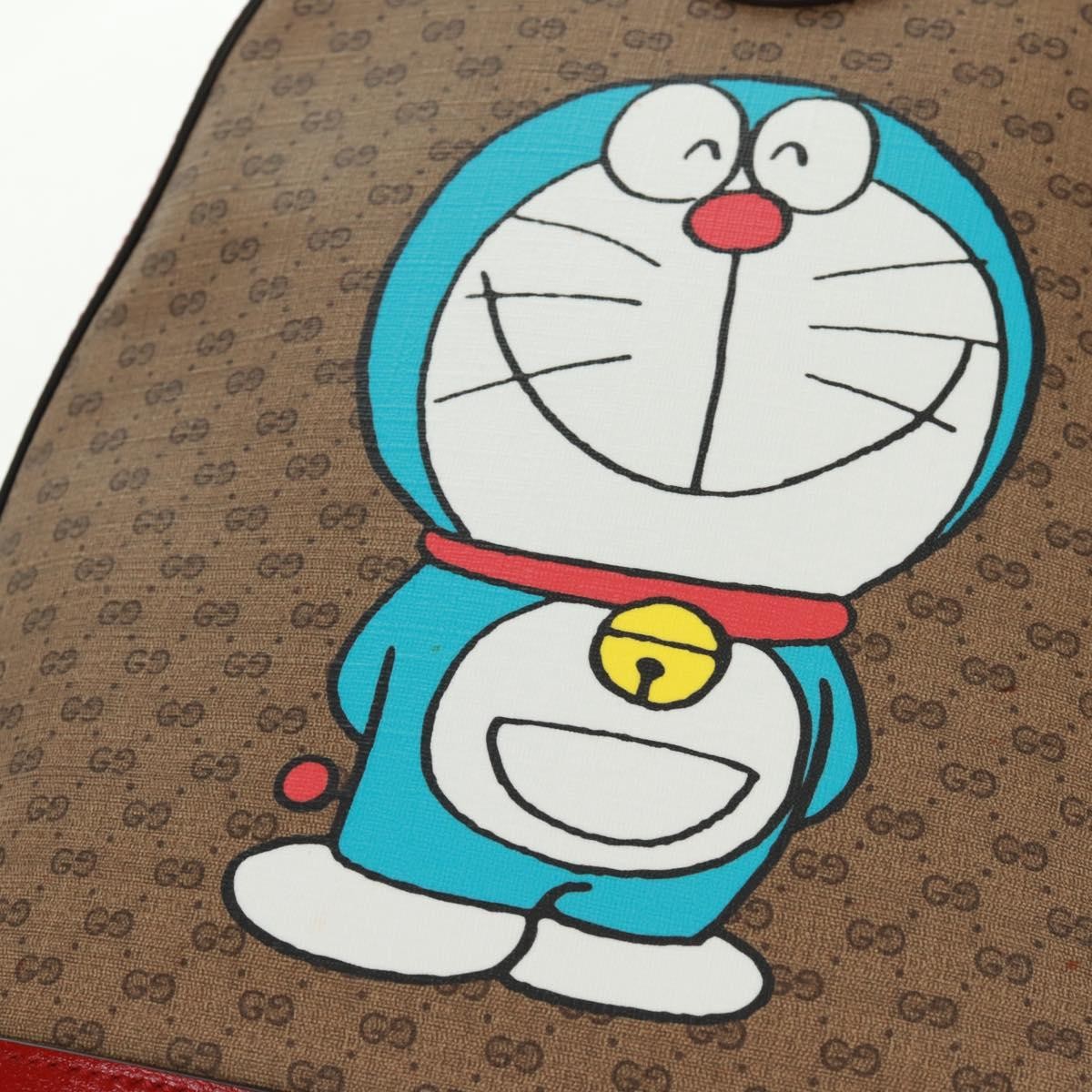 Gucci Doraemon Zip Backpack Printed Mini GG Coated Canvas, Beige, Canvas, Backpack
