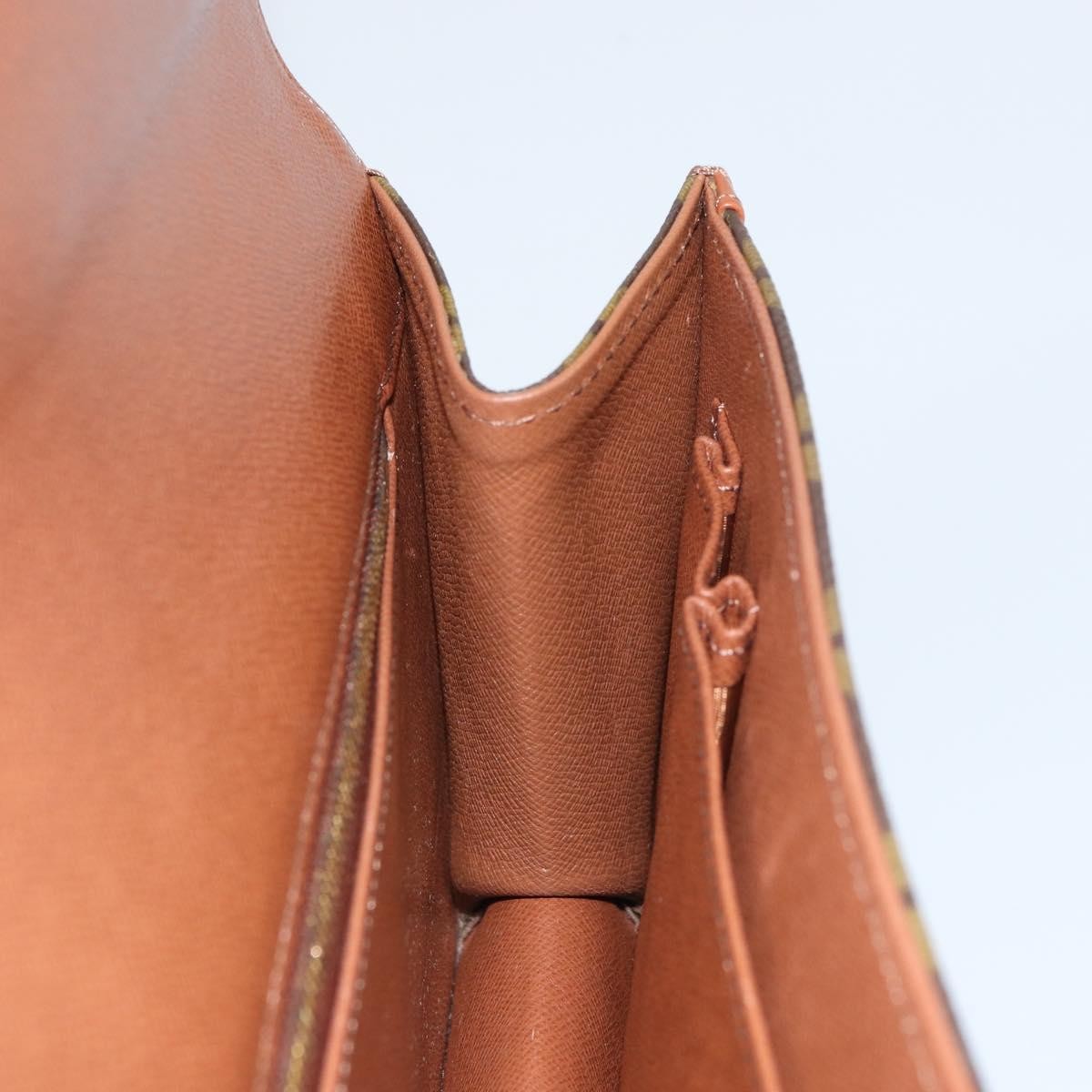 Louis Vuitton Dame Pochette Monogram Canvas, BROWN, CANVAS, Clutche & pouche