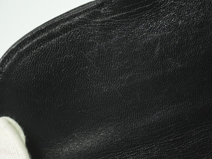 Saint Laurent Vintage Flap Crossbody Bag Leather, BLACK, LEATHER, Crossbody bag