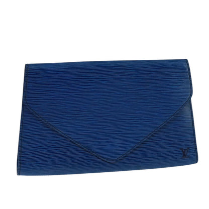 Louis Vuitton Art Deco Clutch Epi Leather, BLUE, LEATHER, Clutche & pouche