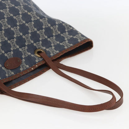 Celine Vintage Macadam Tote bag Canvas, BLUE, CANVAS, Tote bag