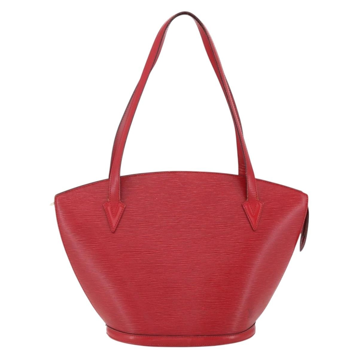 Louis Vuitton Saint Jacques Handbag Epi Leather, RED, LEATHER, Shoulder bag