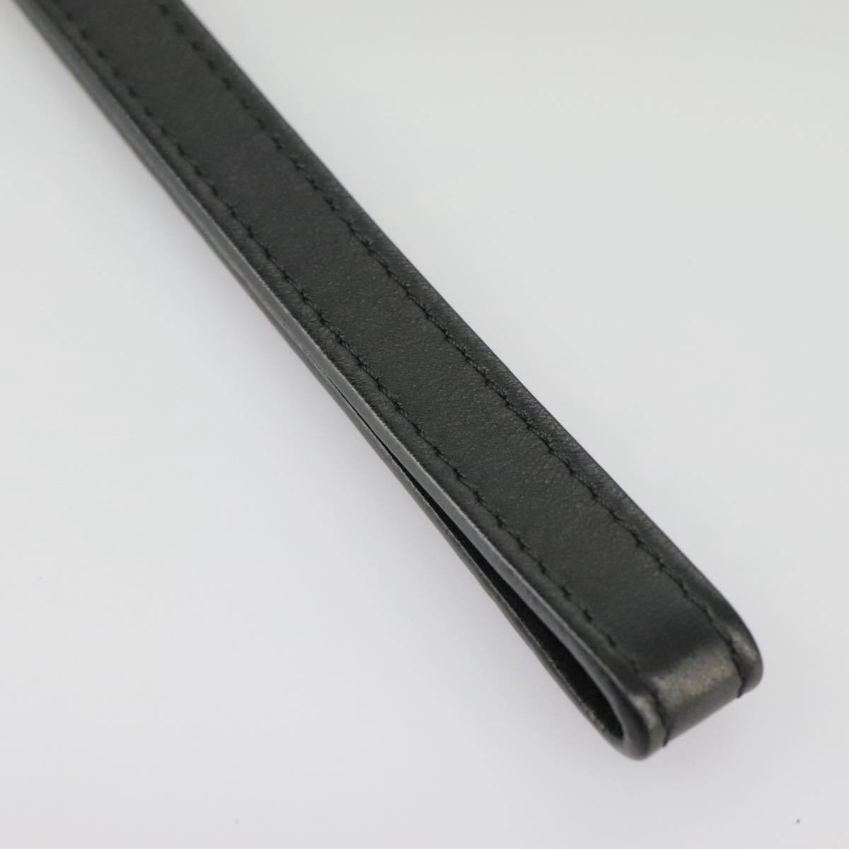 Louis Vuitton Disk pouch Leather, BLACK, LEATHER, Clutche & pouche