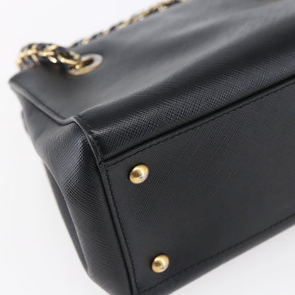 Salvatore Ferragamo Vala Shoulder Bag Leather, BLACK, LEATHER, Shoulder bag