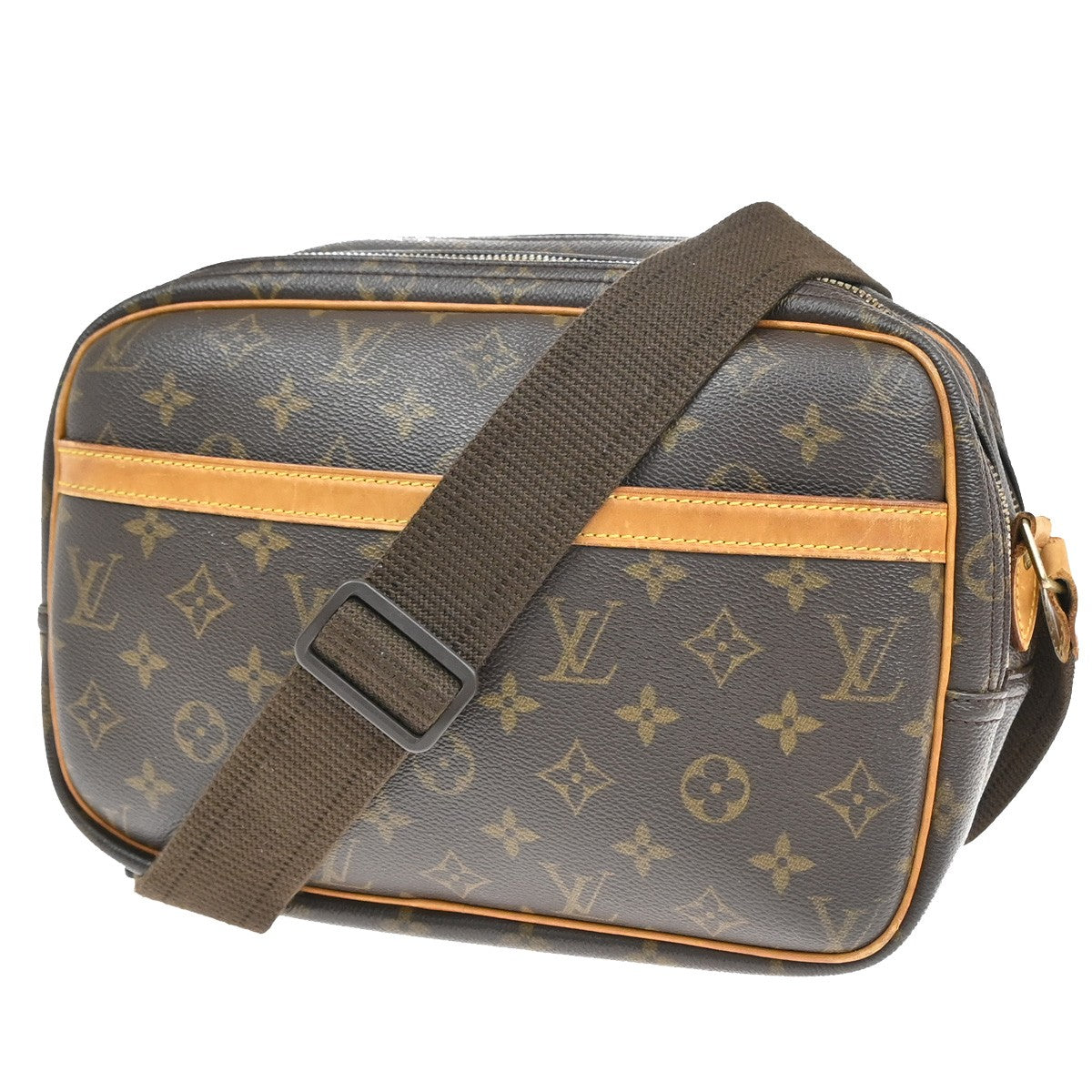 Louis Vuitton Reporter Bag Monogram Canvas, BROWN, CANVAS, Shoulder bag