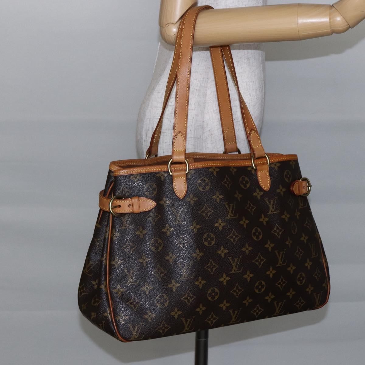 Louis Vuitton Batignolles Handbag Monogram Canvas, BROWN, CANVAS, Tote bag