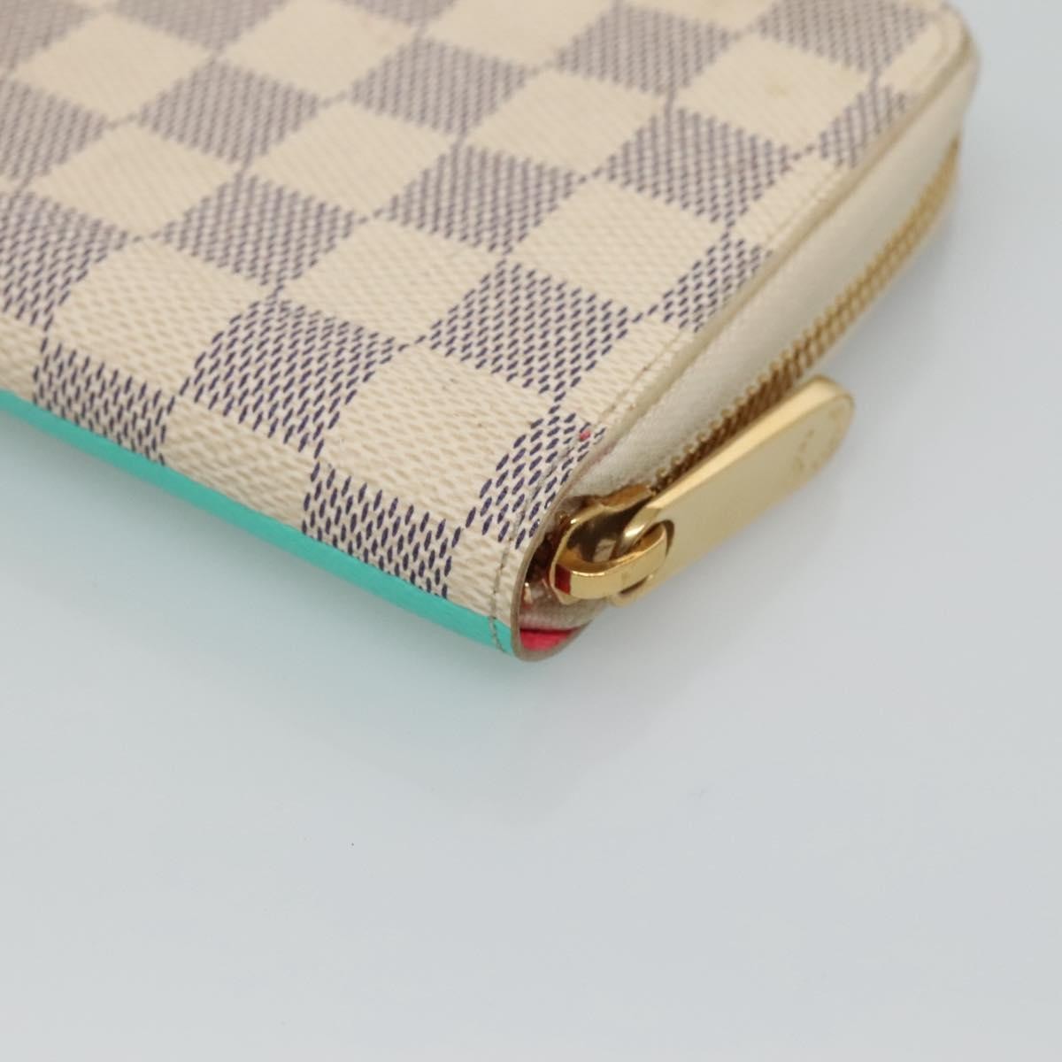 Louis Vuitton Porte-Monnaie Zippy Wallet Damier Azur Vivienne, WHITE, CANVAS, Wallets