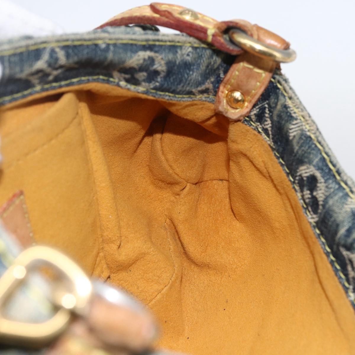 Louis Vuitton Pleaty Raye Handbag Striped Monogram Denim, BLUE, DENIM_JEANS, Shoulder bag