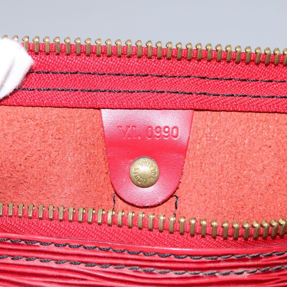 Louis Vuitton Keepall Bag Epi Leather, RED, LEATHER, Travel bag