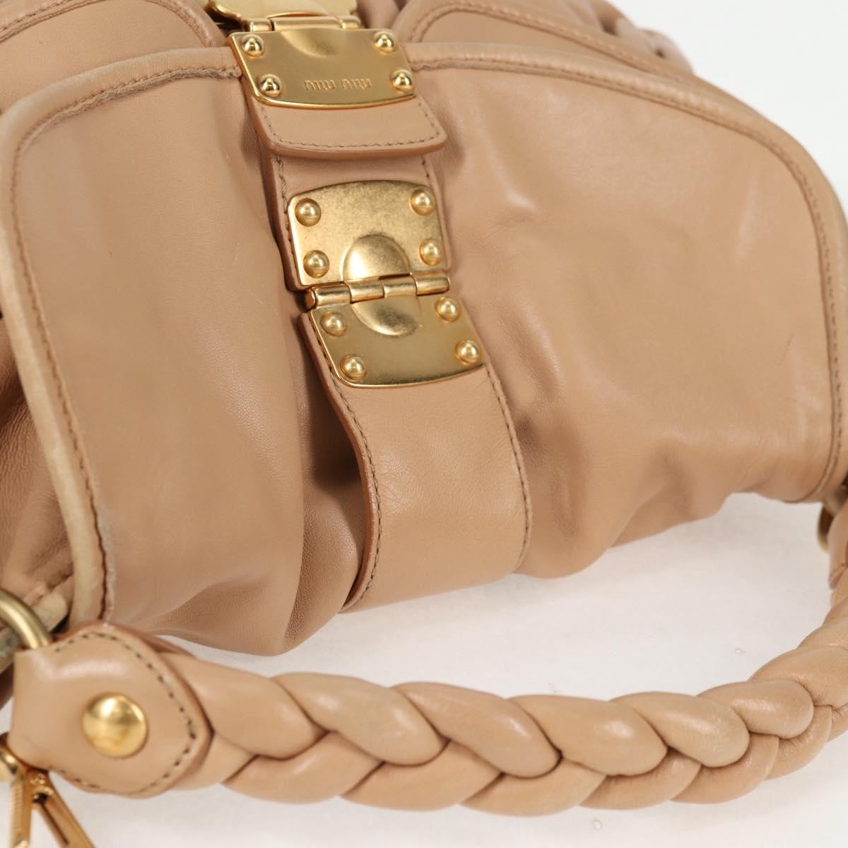 Miu Miu Coffer Convertible Hobo Matelasse Leather, BEIGE, LEATHER, Handbag