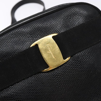 Salvatore Ferragamo Vala Shoulder Bag Leather, BLACK, LEATHER, Shoulder bag