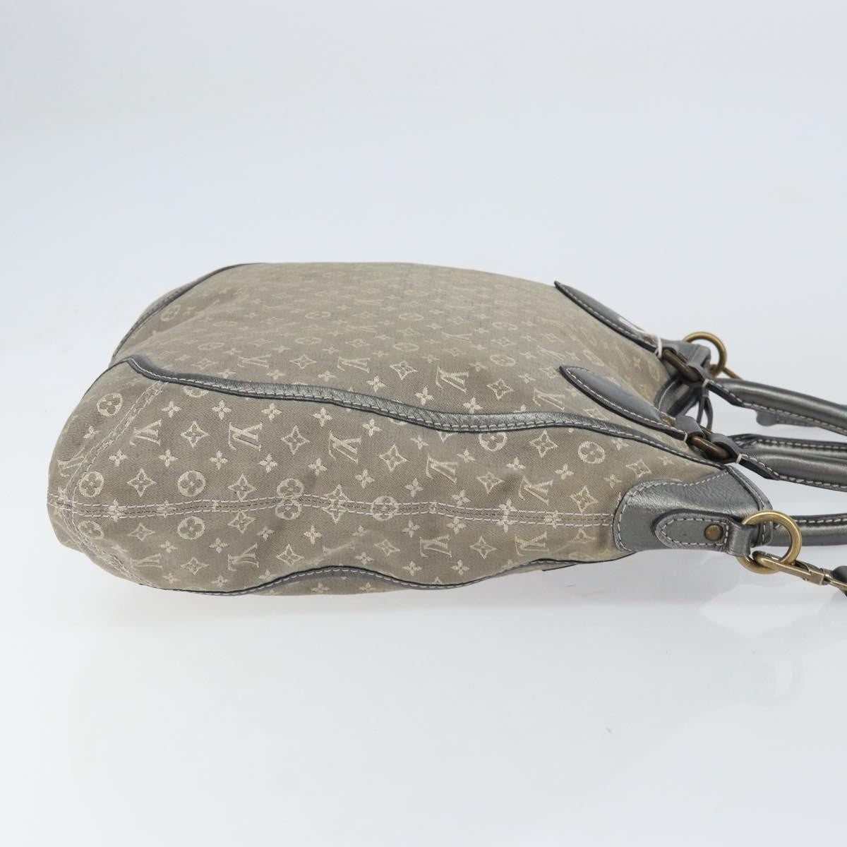 Louis Vuitton Angele Handbag Mini Lin, GRAY, CANVAS, Handbag