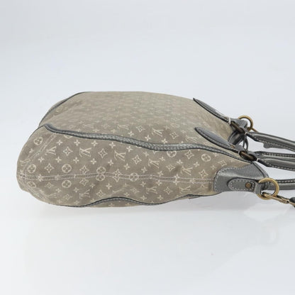 Louis Vuitton Angele Handbag Mini Lin, GRAY, CANVAS, Handbag