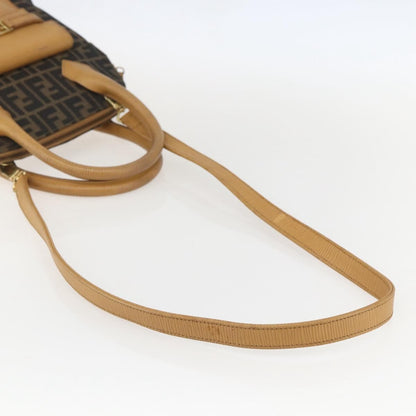 Fendi Vintage Zucca Handbag Zucca, BROWN, CANVAS, Handbag