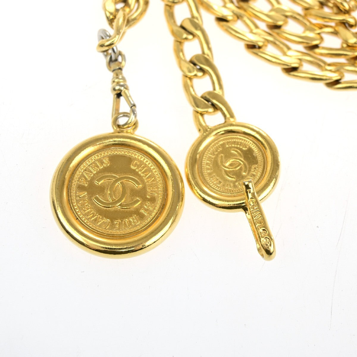 Chanel Vintage Medallion Chain Belt Metal, GOLD, GOLD_PLATED, Belts