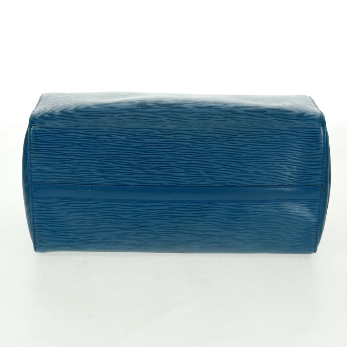 Louis Vuitton Speedy Handbag Epi Leather, BLUE, LEATHER, Handbag