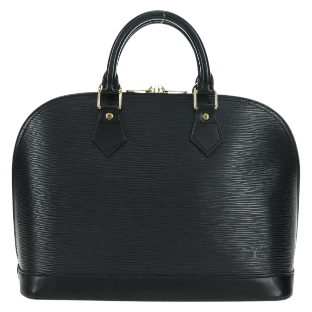 Louis Vuitton Alma Handbag Epi Leather, Black, Leather, Handbag