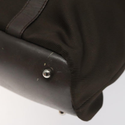 Gucci Vintage Bamboo Handle Tote Nylon, BROWN, NYLON, Tote bag