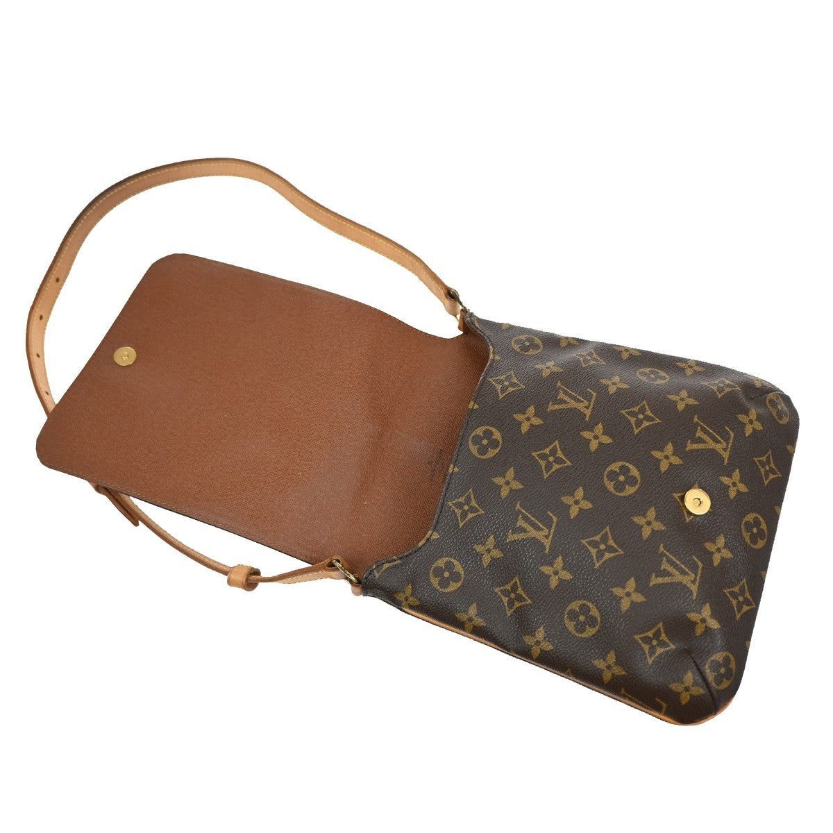 Louis Vuitton Musette Salsa Handbag Monogram Canvas, BROWN, CANVAS, Shoulder bag