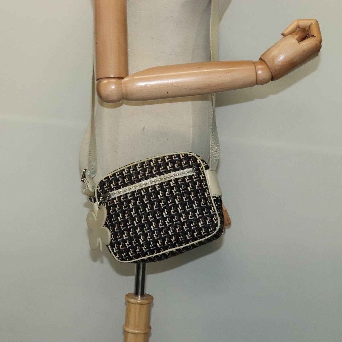 Chanel Vintage Clover Camera Bag Printed Canvas, BLACK, CANVAS, Crossbody bag