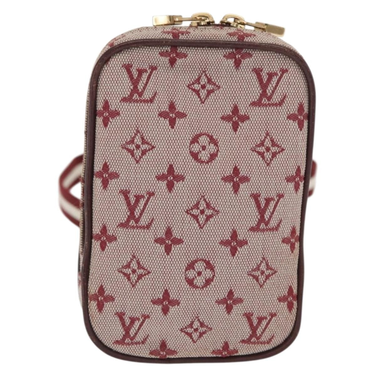 Louis Vuitton Camera Bag Mini Lin, RED, CANVAS, Clutche & pouche
