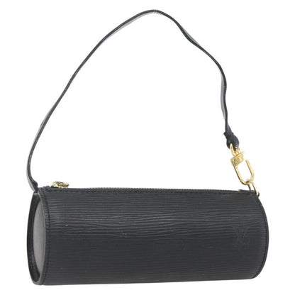 Louis Vuitton Soufflot Pochette Epi Leather, BLACK, LEATHER, Clutche & pouche