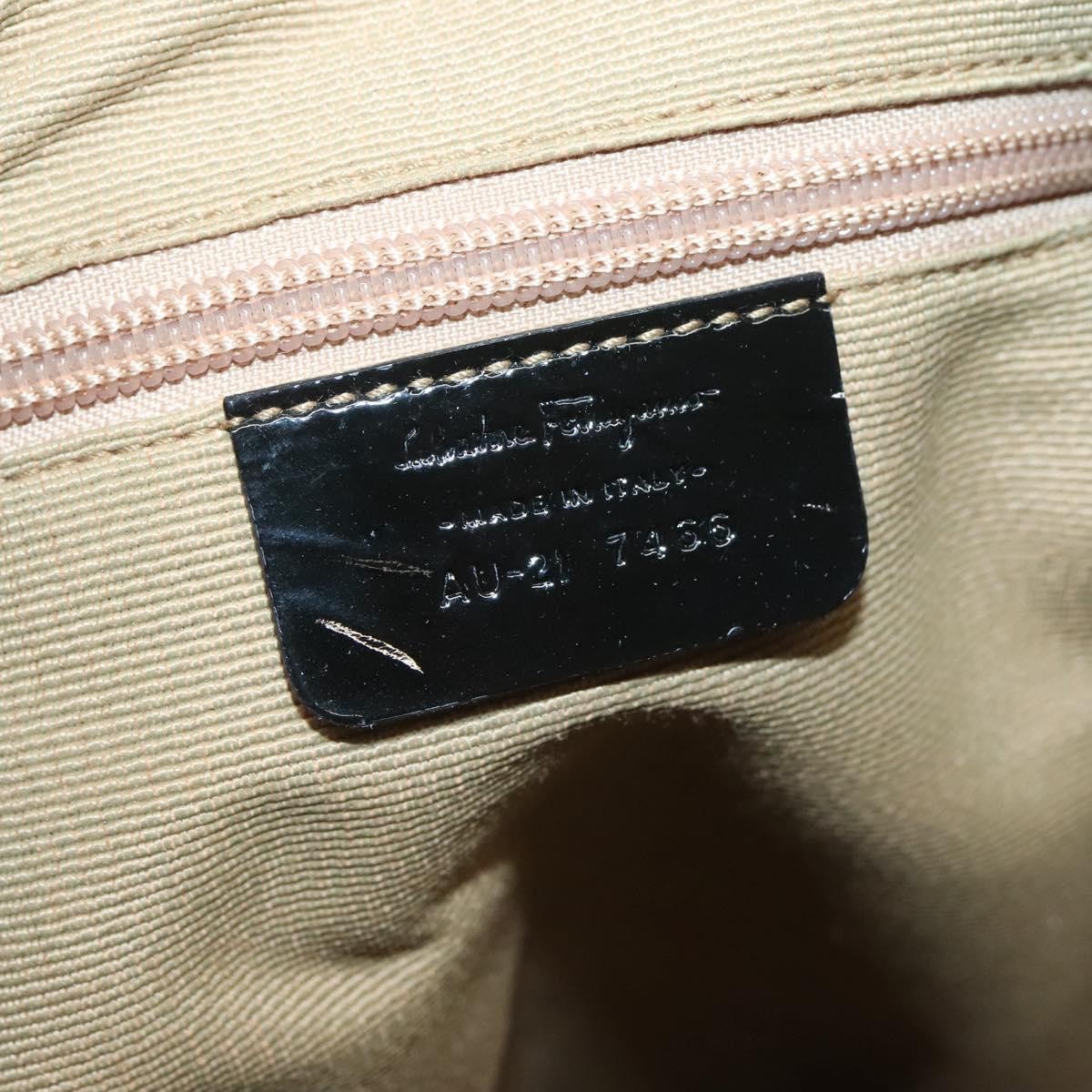 Salvatore Ferragamo Vala tote Canvas, BLACK, CANVAS, Tote bag