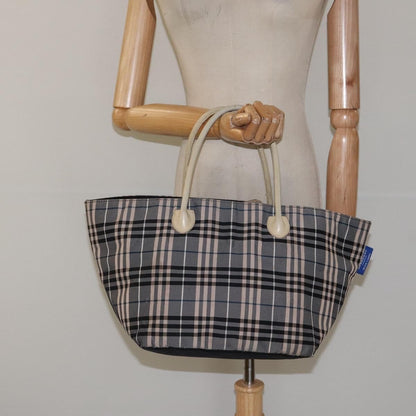 Burberry Nova Check Tote canvas check pattern, NAVY, CANVAS, Tote bag
