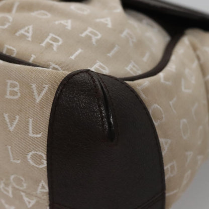 Bvlgari B.Zero1 Logomania Bag Canvas with Leather, BEIGE, CANVAS, Handbag