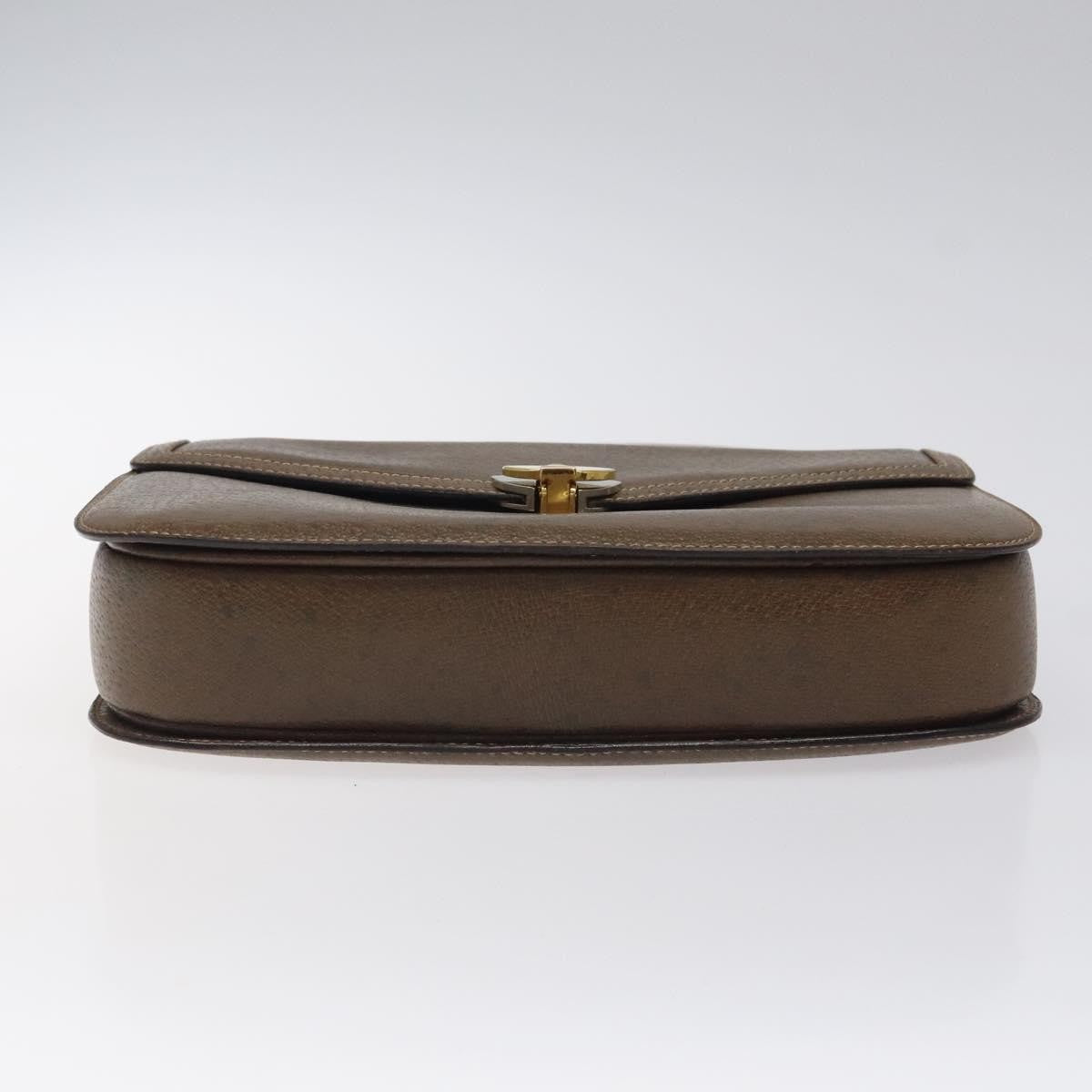 Gucci Vintage Handbag Leather, BROWN, LEATHER, Handbag