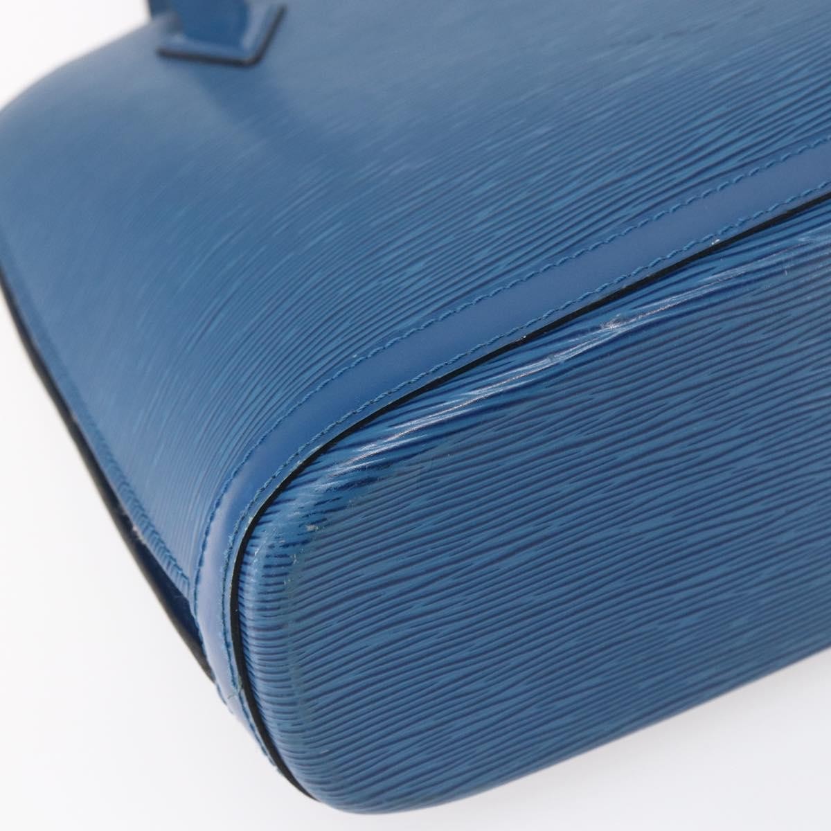 Louis Vuitton Lussac Handbag Epi Leather, BLUE, LEATHER, Shoulder bag