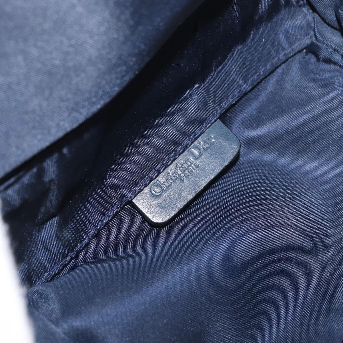 Christian Dior Saddle Zip Pouch Diorissimo Canvas, NAVY, CANVAS, Clutche & pouche