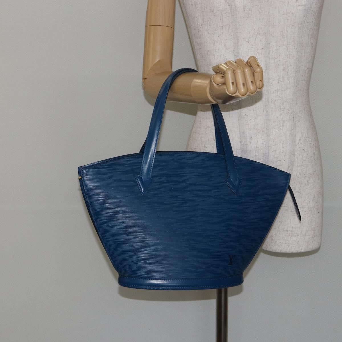 Louis Vuitton Saint Jacques Handbag Epi Leather, BLUE, LEATHER, Handbag