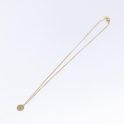 Christian Dior Vintage Logo Round Pendant Necklace Metal, GOLD, METAL, Necklace
