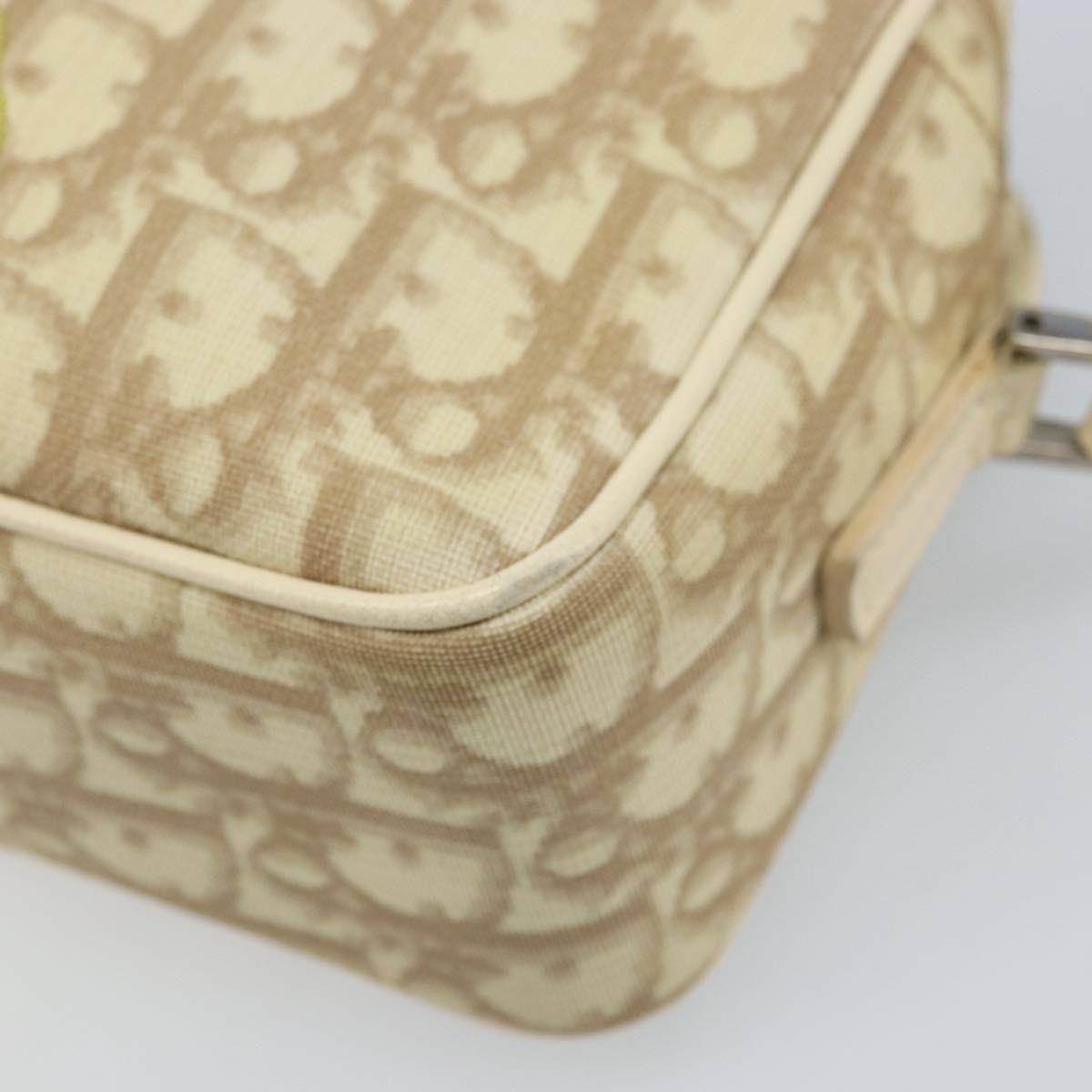 Christian Dior Vintage Crossbody Bag Embroidered Diorissimo Canvas, Beige, Canvas, Shoulder Bag