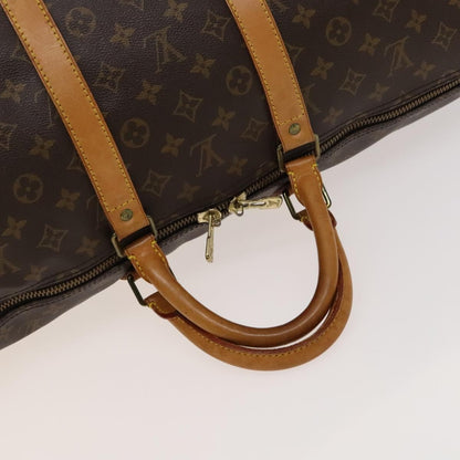 Louis Vuitton Keepall Bandouliere Bag Monogram Canvas, BROWN, CANVAS, Travel bag