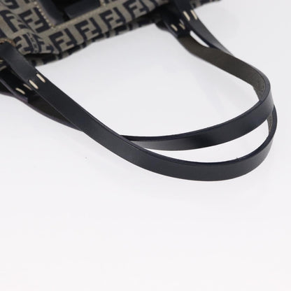 Fendi Shopping Tote Zucchino Canvas, NAVY, CANVAS, Tote bag