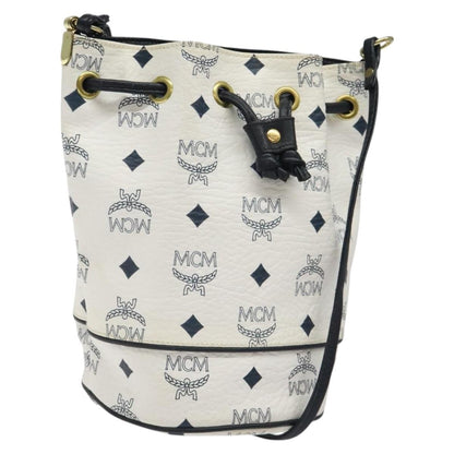 MCM Visetos Shoulder bag PVC, White, PVC, Shoulder Bag