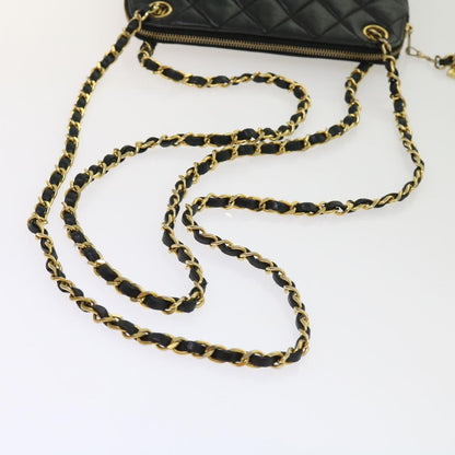 Chanel Chain Shoulder Bag Matelasse, BLACK, LEATHER, Shoulder bag