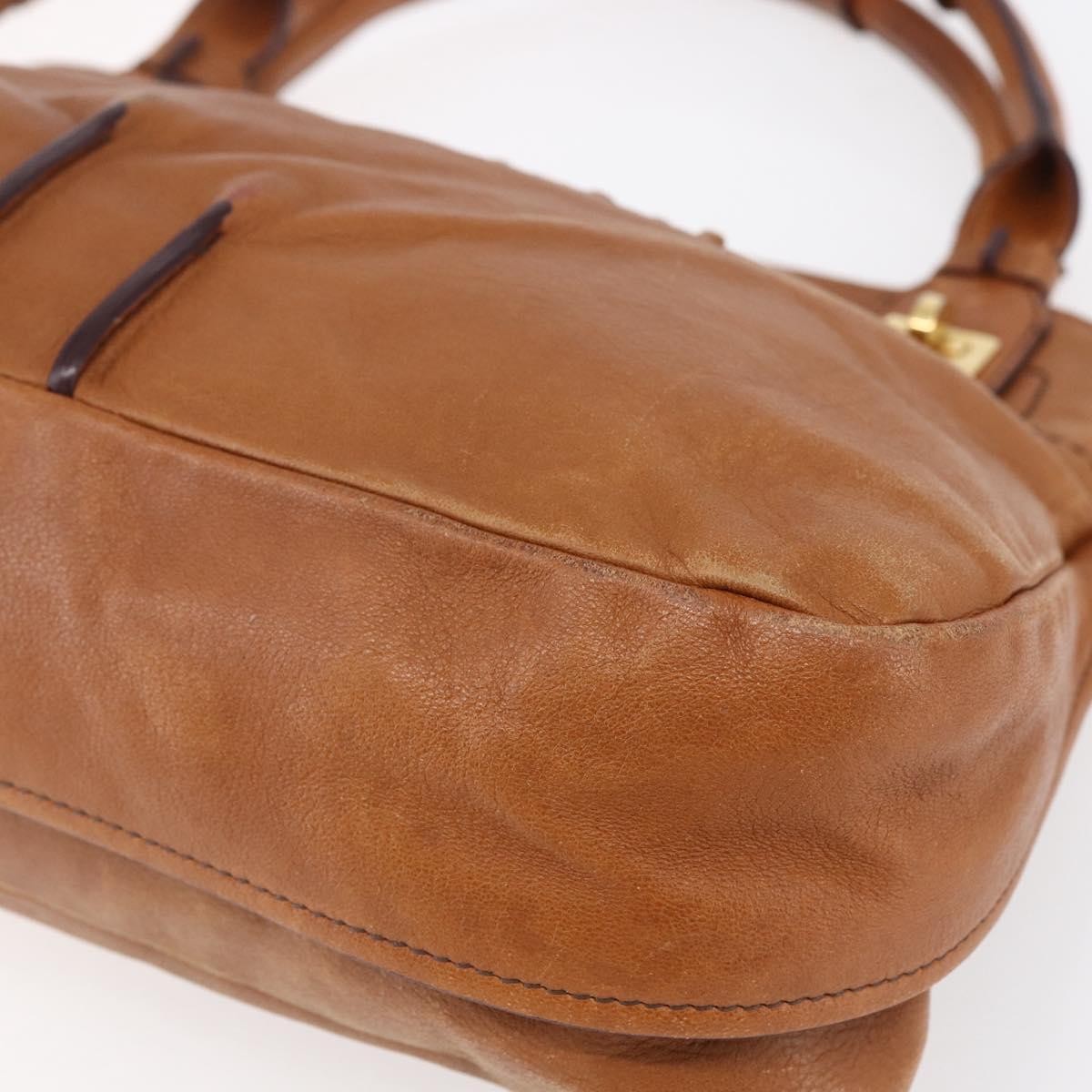 Chloe Margaret Handbag Leather, BROWN, LEATHER, Handbag