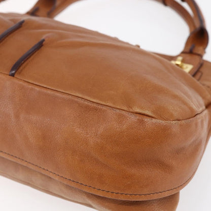 Chloe Margaret Handbag Leather, BROWN, LEATHER, Handbag