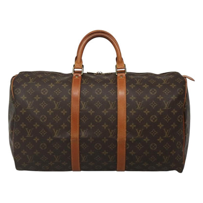 Louis Vuitton Keepall Bag Monogram Canvas, BROWN, CANVAS, Travel bag
