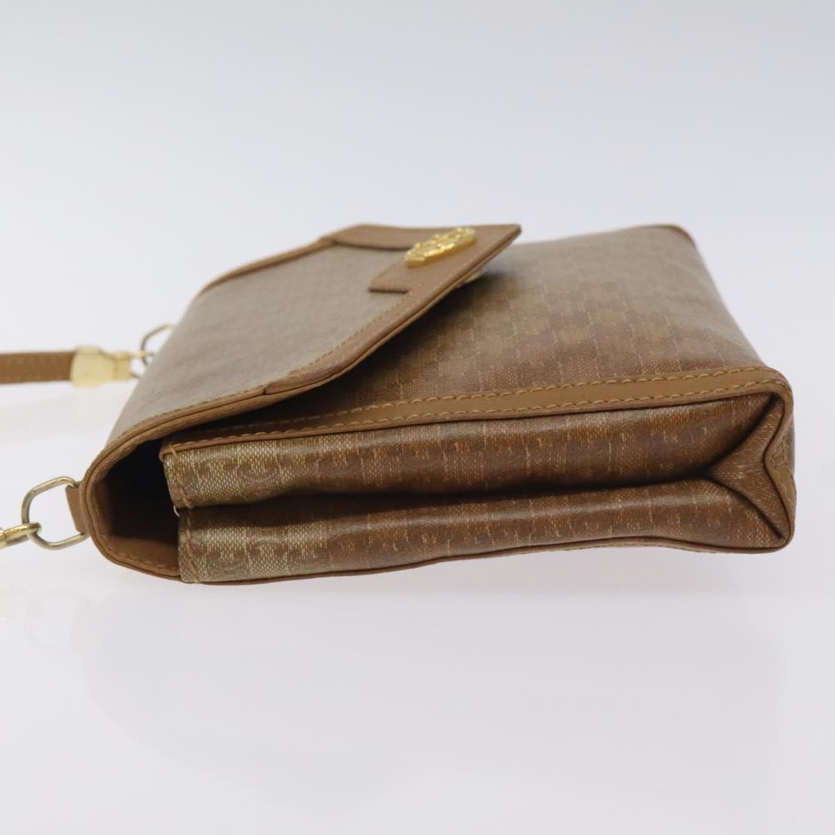 Celine Macadam Shoulder Bag Canvas, BROWN, CANVAS, Shoulder bag
