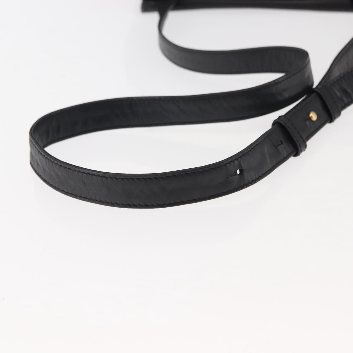 Celine Circle logo Leather, BLACK, LEATHER, Shoulder bag