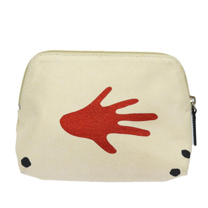 Bvlgari Pouch Leather, RED, CANVAS, Clutche & pouche