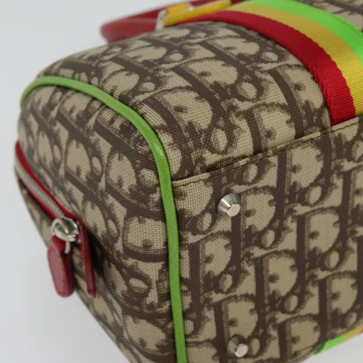 Christian Dior Vintage Rasta Boston Bag Diorissimo Canvas, BEIGE, CANVAS, Travel bag
